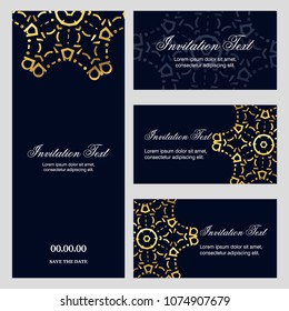 Wedding ceremony card with elegent design and typography vector