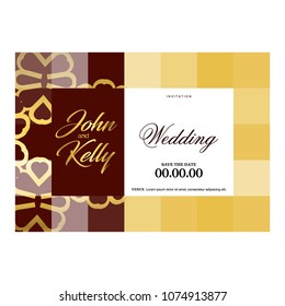 Wedding ceremony card with elegent design and typography vector