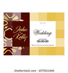 Wedding ceremony card with elegent design and typography vector