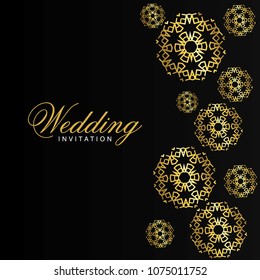 Wedding ceremony card with elegent design and typography vector