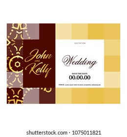 Wedding ceremony card with elegent design and typography vector
