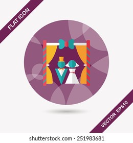 wedding ceremony flat icon with long shadow,eps10