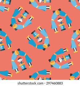 wedding ceremony flat icon,eps10 seamless pattern background