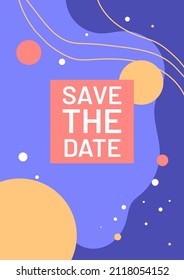 Postal de invitación a la ceremonia de bodas con icono de glifo lineal. Tarjeta de felicitación con diseño vectorial decorativo. Afiche de estilo sencillo con ilustración de linearte creativa. Volante con deseo de vacaciones