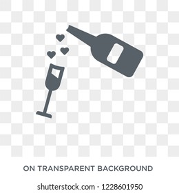 wedding Champagne icon. wedding Champagne design concept from Wedding and love collection. Simple element vector illustration on transparent background.