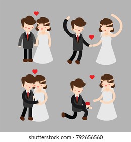 Wedding Character Vector Set