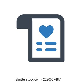Wedding checklist icon (Vector illustration)