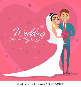 Wedding. Cheerful Character. Vector illustration