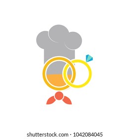 Wedding Chef Logo Icon Design