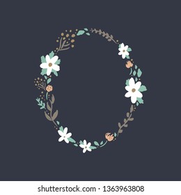 Wedding clipart floral frame. Vector graphics. Good for invitations, bridal shower and more