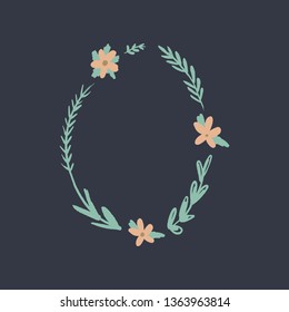 Wedding clipart floral frame. Vector graphics. Good for invitations, bridal shower and more