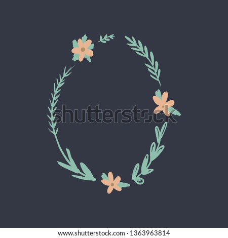 Wedding clipart floral frame. Vector graphics. Good for invitations, bridal shower and more