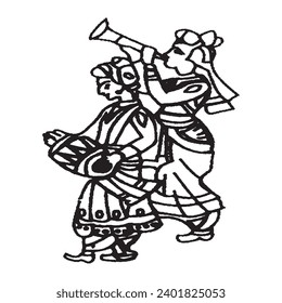 Wedding clipart vector black and white