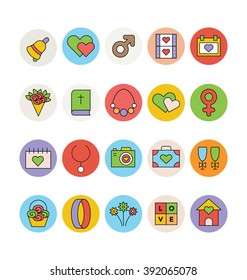 Wedding Colored Vector Icons 3