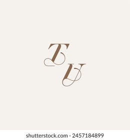 Hochzeitskonzept Design Ideen TU initiale Monogramm Logo Buchstabe Luxus und Elegant