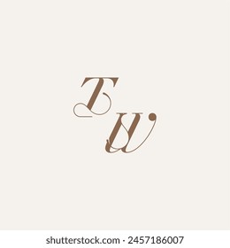 wedding concept design ideas TW initial monogram logo letter Luxury and Elegant