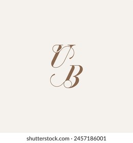 wedding concept design ideas UB initial monogram logo letter Luxury and Elegant