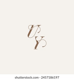 Hochzeitskonzept Design Ideen UY Initial Monogram Logo Buchstabe Luxury und Elegant