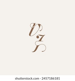 Hochzeitskonzept Design Ideen VJ initiale Monogramm Logo Buchstabe Luxus und Elegant