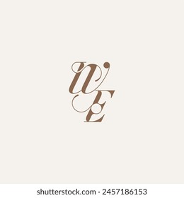 wedding concept design ideas WE initial monogram logo letter Luxury and Elegant