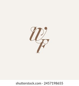 wedding concept design ideas WF initial monogram logo letter Luxury and Elegant