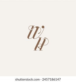 wedding concept design ideas WH initial monogram logo letter Luxury and Elegant