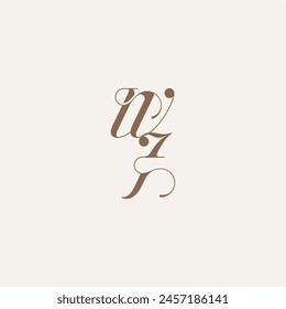 wedding concept design ideas WJ initial monogram logo letter Luxury and Elegant