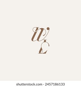 wedding concept design ideas WL initial monogram logo letter Luxury and Elegant