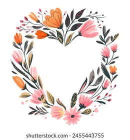 Wedding concept with flowers. Floral poster, invite. Vector arrangements for greeting card or invitation design