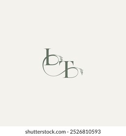 wedding concept monogram elegant and elegant logo TI organic hairline logotype letter