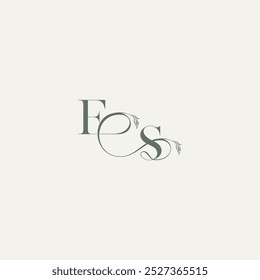 wedding concept monogram elegant and elegant logo SF organic hairline logotype letter