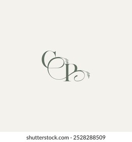 Hochzeitskonzept Monogramm elegante und elegante Logo PC Bio-Haaransatz Logotyp Brief