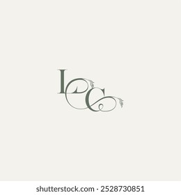Hochzeitskonzept Monogramm elegantes und elegantes Logo CL Bio-Haaransatz
