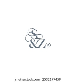 wedding concept monogram elegant and luxury concept SZ bold serif initial calligraphy letter