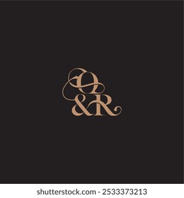 wedding concept monogram elegant and luxury concept OR bold serif initial calligraphy letter