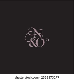 wedding concept monogram elegant and luxury concept NO bold serif initial calligraphy letter
