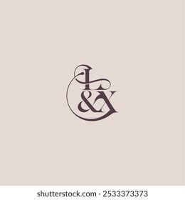Hochzeitskonzept Monogramm elegantes und luxuriöses Konzept LX fett serif Initial Kalligraphie Brief