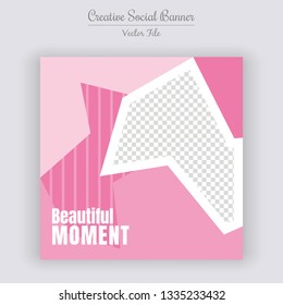 Wedding Concept Unique Editable modern Social Media banner Template. Anyone can use This Design Easily. Promotional web banner for social media. Elegant sale and discount promo - Vector.