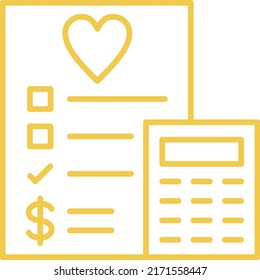 Wedding Cost vector icon. Can be used for printing, mobile and web applications.