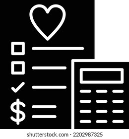 Wedding Cost vector icon. Can be used for printing, mobile and web applications.