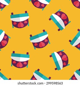 wedding couple bed flat icon,eps10 seamless pattern background