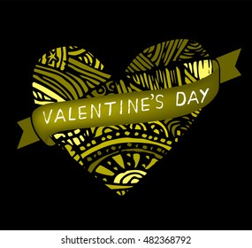 Wedding couple. Bride and groom. Flat style illustration. love card. yellow heart. vector