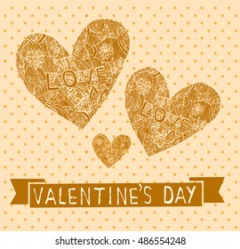Wedding couple. Bride and groom. Flat style illustration. love card. orange heart. vector