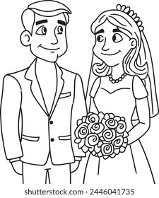 Wedding couple bride groom married