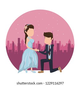 wedding couple cartoon