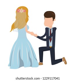 wedding couple cartoon