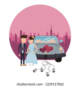 wedding couple cartoon