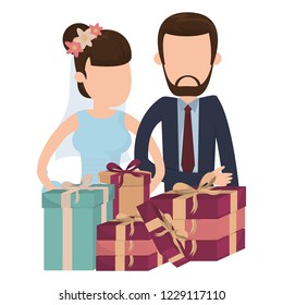 wedding couple cartoon