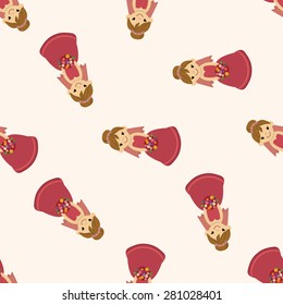 wedding couple , cartoon seamless pattern background