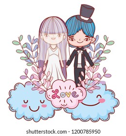 Wedding couple cartoons